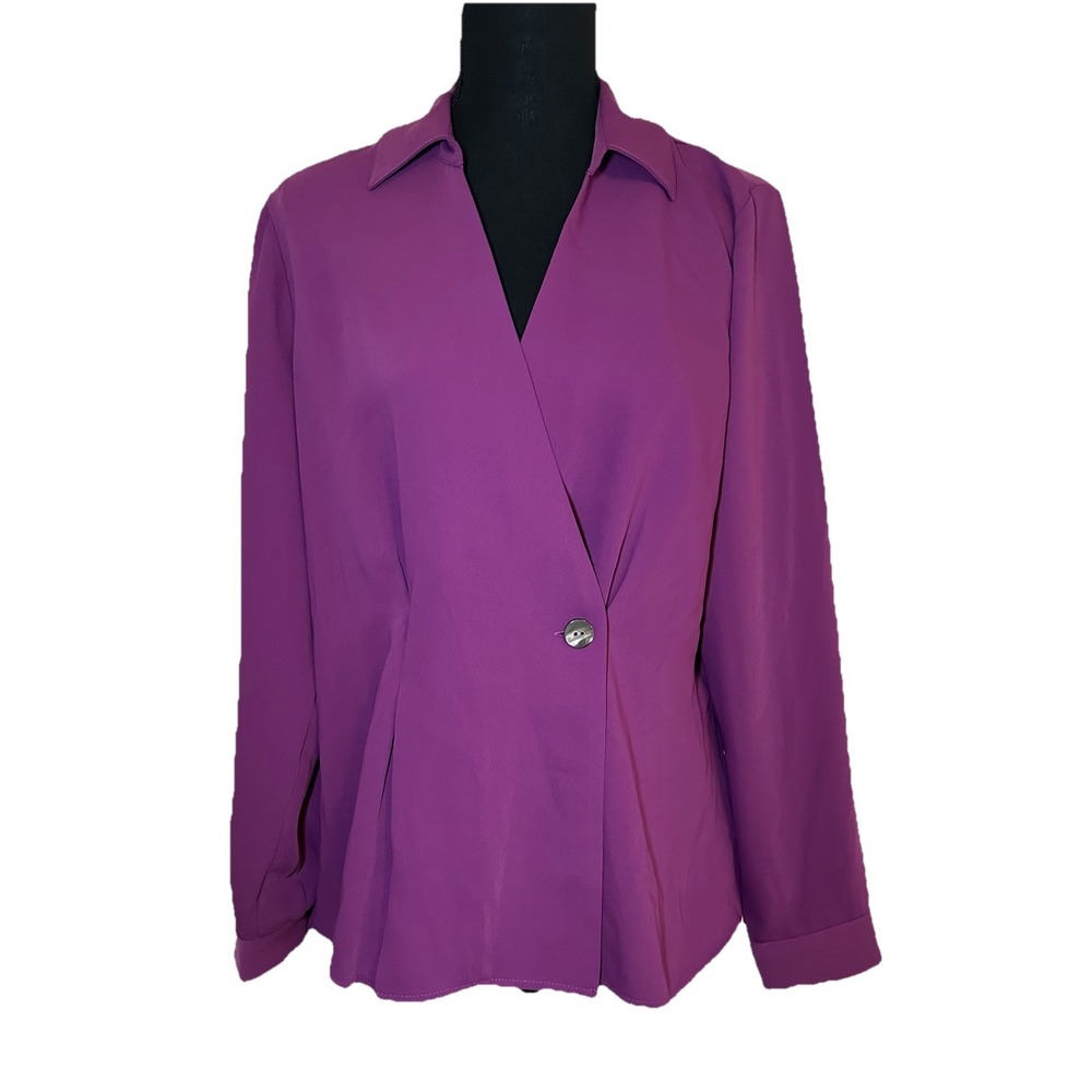 J. Jill Purple Wrap-Style Blouse